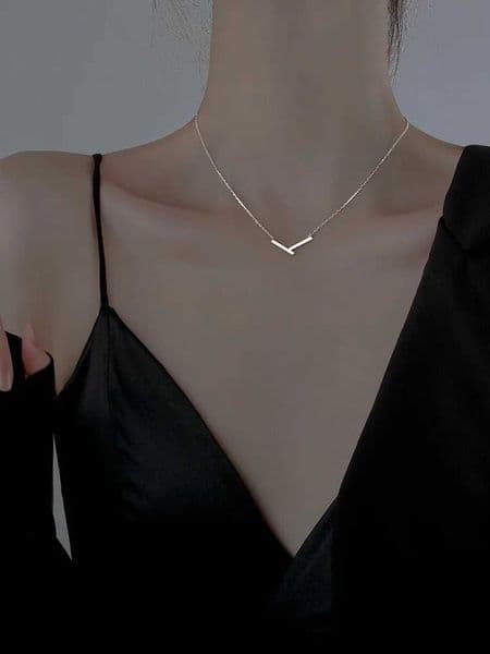 Trendy 925 Sterling Silver Geometry Necklace For Women Fine Jewelry Wedding Party Birthday GiftXJ251018