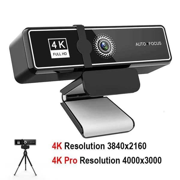 4K Pro Full HD Webcam 4000x3000 Office Meeting Live Camera for PC Laptop Phone Desktop Mini Webcam Free Gift Retractable Stand X2510181