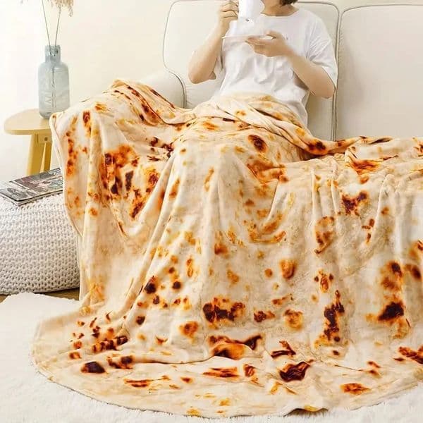 1pc Pizza Pattern Flannel Blanket Nap Warm Cozy Soft Throw For Couch Bed Sofa 251015