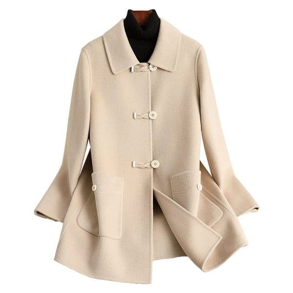 D5449 Double-faced fleece wool coat for women short 2024 autumn and winter new Chinese style mother's wear