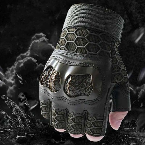 Men Half Finger Tactical Gloves Combat Hunting Hard Shell Protective Fingerless Anti-Slip Wear-Resistant Gloear-Resistant Gloves Z250804
