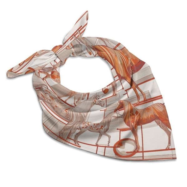 H Designer Scarves Luxury Head Scarf Luxe Horse Brand Hair Scarf Print Scarf Large Handkerchief Hijab Shawl Vintage High Quality Brand Cargo For Women Man H64