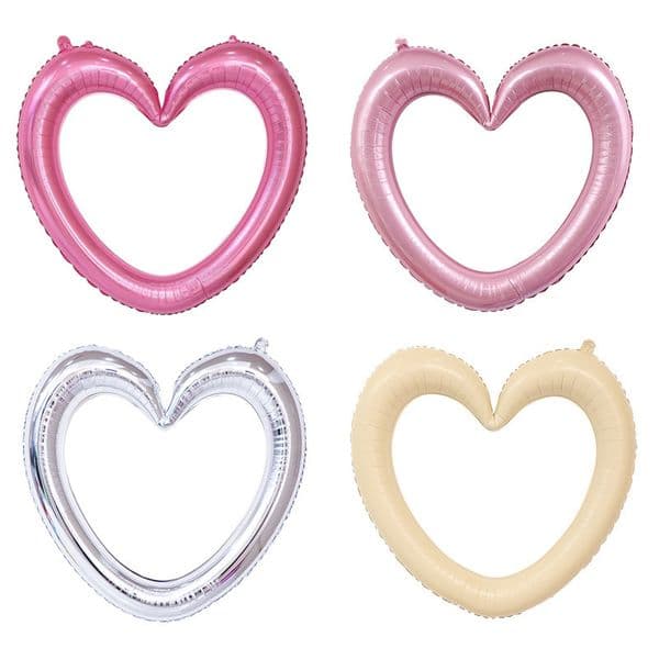 Valentines Confession Party Decoration: Large 40-Inch Durable Heart-Shaped Foil Balloons