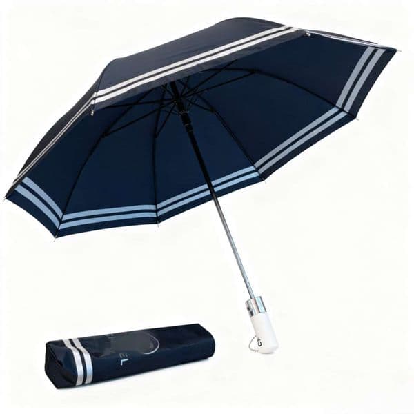 new Designer Sun Snow Protection, Rubber Black and White Automatic Three Fold Gift Box Umbrella