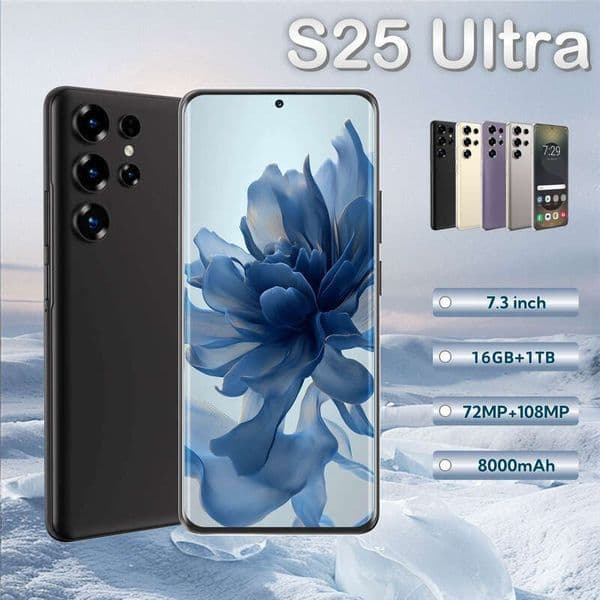 Cugo New Phone S25 Ultra 4G 6.8 Curved Screen 3+64Gb Android 15