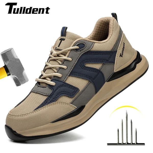 Summer Air Cushion Work Safety Shoes For Men Women Breathable Sneakers Steel Toe Antipuncture Protective Shoe 251013