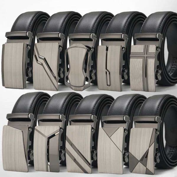 35cm New Mens Leather Belt Alloy Automatic Buckle Business Leisure Youth Middleaged and Elderly Belt Designer Belt for Men W251018