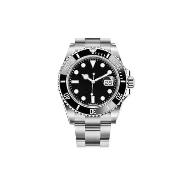 Classic Automatic 40mm Black Dial Stainless Steel Strap Glidelock Ceramic Bezel Men Mechanical Wristwatch Children's Watches