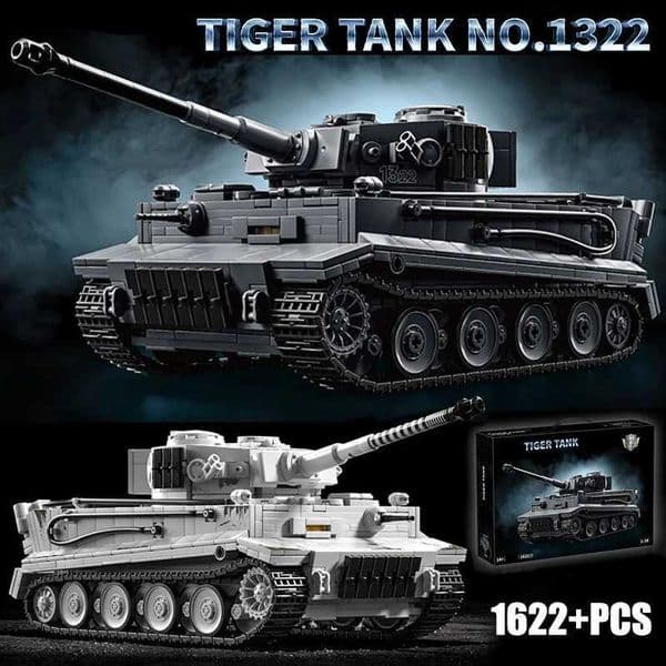 WW2 Military 128 Scale Franz Staudegger Tiger Heavy Tank Building Blocks Set War World 2 Tiger Tanks Model Toys For Boys GiftsXJ251020