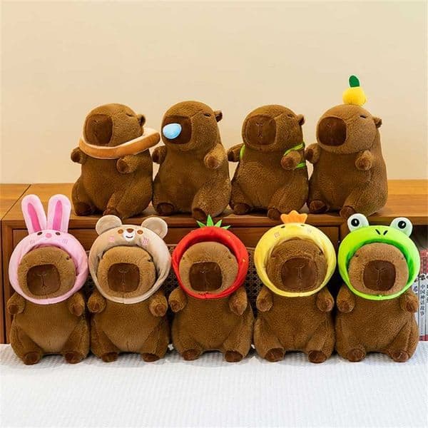 Wholesale cute turtle backpack capybara plush toys for children gift claw game prizes 50% off online