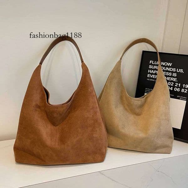 Women Suede Shoulder Large Capacity Vintage Women's Retro Handbag Simple Casual Commuter Bag Autumn Winter Work Travel