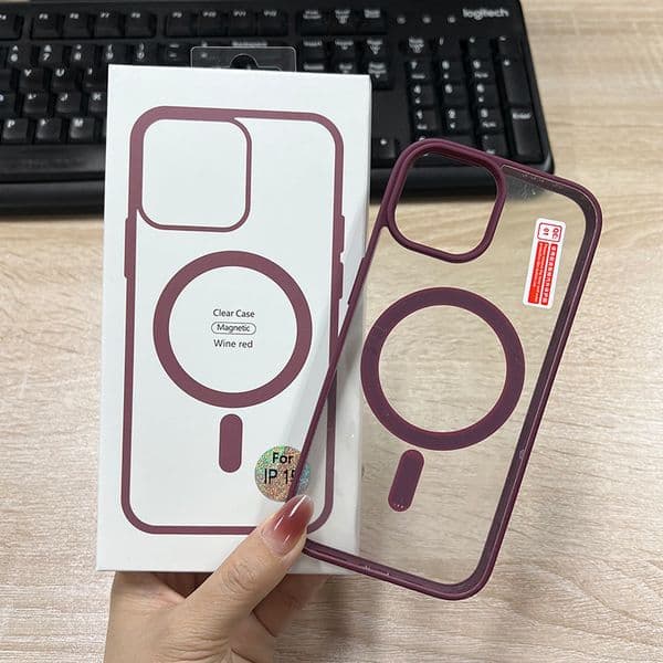 Matte magnetic transparent ultra-thin and lightweight phone case suitable for iPhone 17 16 15 14 13 12 11 Pro Max Plus with wireless charging and magnetic function top9