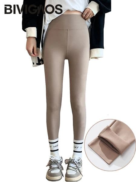 BIVIGAOS Fall Winter Brushed Shark Leggings Pants Women Seamless Naked Feeling High Waist Slim Legging Sports Fitness Leggings 251020