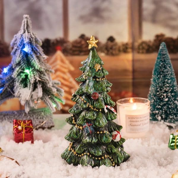 Small Christmas Tree Desktop Decoration Home Room Resin Crafts Ornaments Christmas Small Gifts 251020