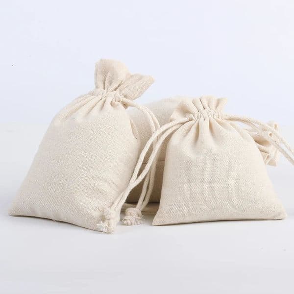 5PcsLot DINYAO Light Natural Color Cotton Linen Storage Drawstring Bags Thicken Fabric Christmas Gift Package Small Pouches 251020BJ