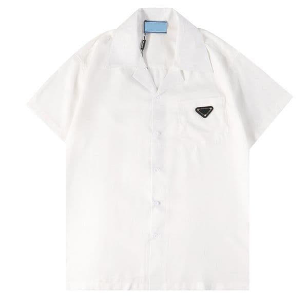 Men's Dress Shirt Slim Fitted Spread Collar short Sleeve Pure Cotton Designer Brand Classic Spring Summer Business Office Casual Male Clothing
