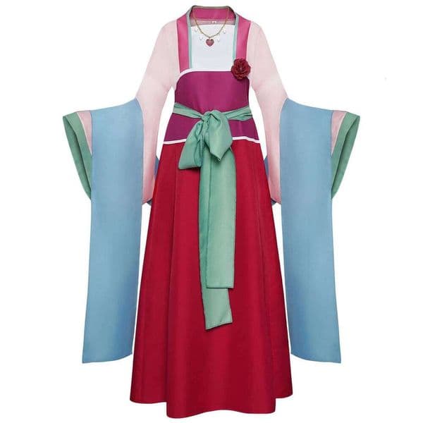 Maomao Cosplay Costume Anime Apothecary Diaries Mao Pink Kimono Full Set Women Outfit with Necklace for Halloween Comic Con