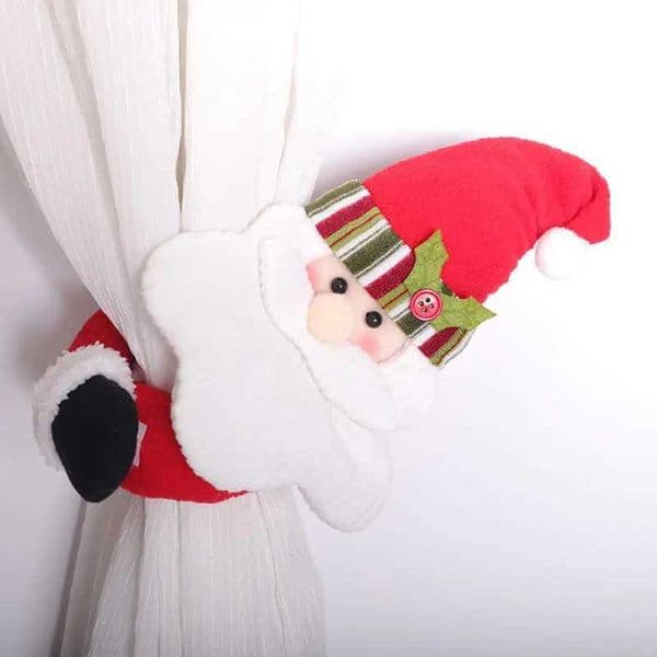 Christmas Cartoon Curtain Buckle Cute Creative Santa Claus Snowman Christmas Home Ornaments Curtain BuckleXJ251021