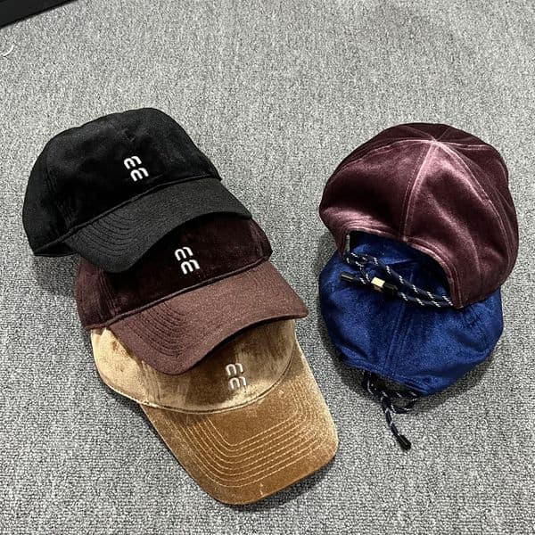 nice rock events party Designer good travel Ball hat Luxury embroidered letter baseball cap female casquette soft top rope strap velvet Men Women Caps