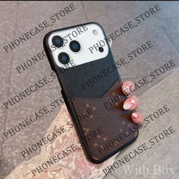 Beautiful iPhone Phone Case 17 16 Pro Max LU Litchi Leather Card Slot Hi Quality Purse 19 18 17Pro 16pro 15pro 14pro 13pro 12pro 15 14 13 12 Plus Air with Box Packing