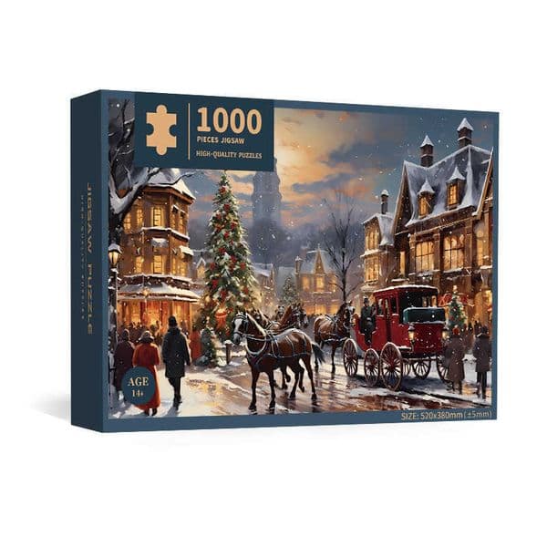 2026 New Christmas Series White Card Jigsaw 52*38Cm 1000 Pieces Of Puzzle Board Quality Toy Toys