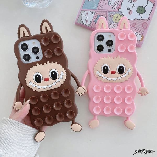 Protective Phone Case Suction Cup, Compatible With Iphone 15, 14, & 13 Pro - Stress Relief Design Ddmyaug