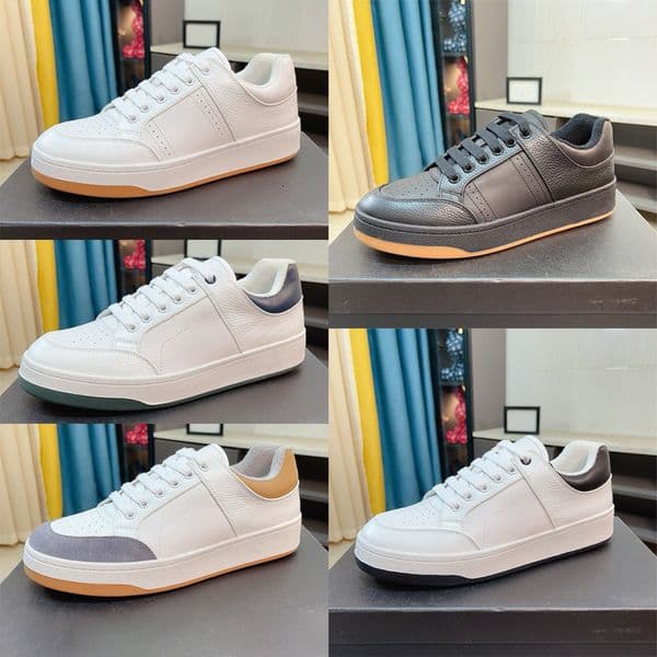 Designer Hot Men and Women SL/61 Sneakers Lace Up Leather and Mesh Sneakers Low Top WeekendWearing Casual Walking Shoes 964