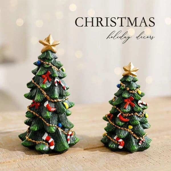 Mini Christmas Tree Resin Ornaments Christmas Decorations Desktop Decorations 251020
