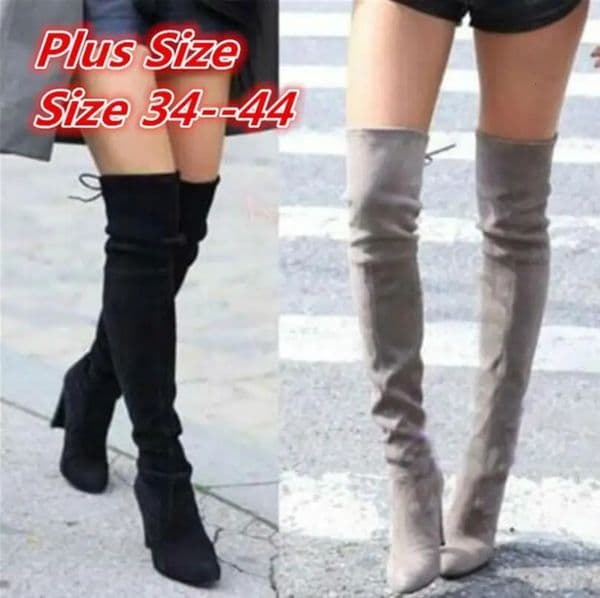 Faux Suede Slim Boots Sexy Over The Knee High Women Fashion Winter Thigh Shoes Woman Botas Mujer 2023 251018
