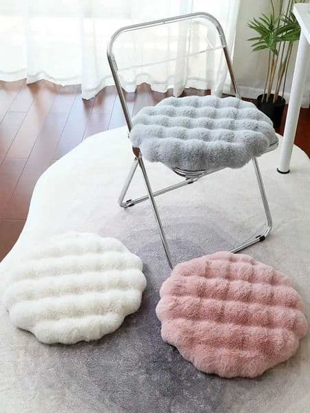Thickened plush seat cushion butt cushion shaped chair cushion warm seat cushion autumn and winter chair cushion X251021