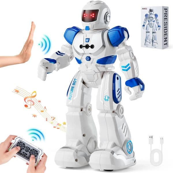 SucceBuy RC Robot Action Walking Singing Dancing Figure Gesture Sensor Toys for Age 3 Kids Boys Girls Birthday Gift Present 251022
