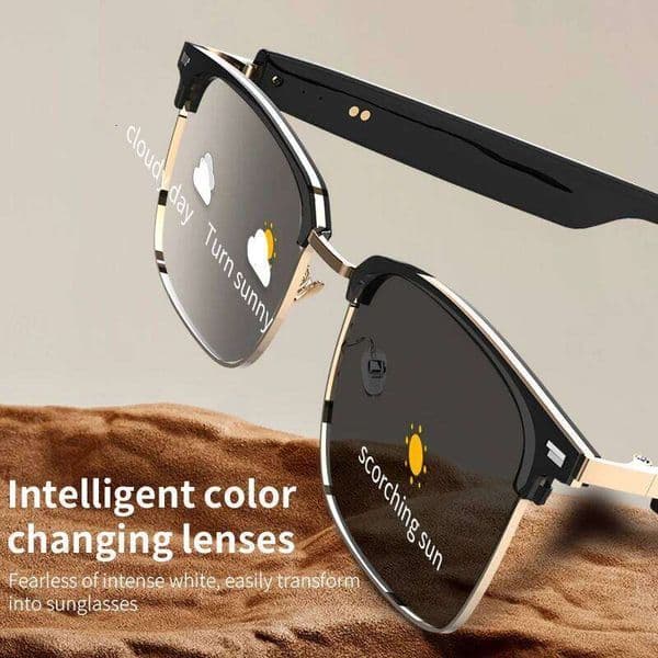 KOIPSSE Smart Glasses Black Technology High-Value Adult Outdoor Sports Beach Driving Built-In Speakers Play Music Dual Touch HIF