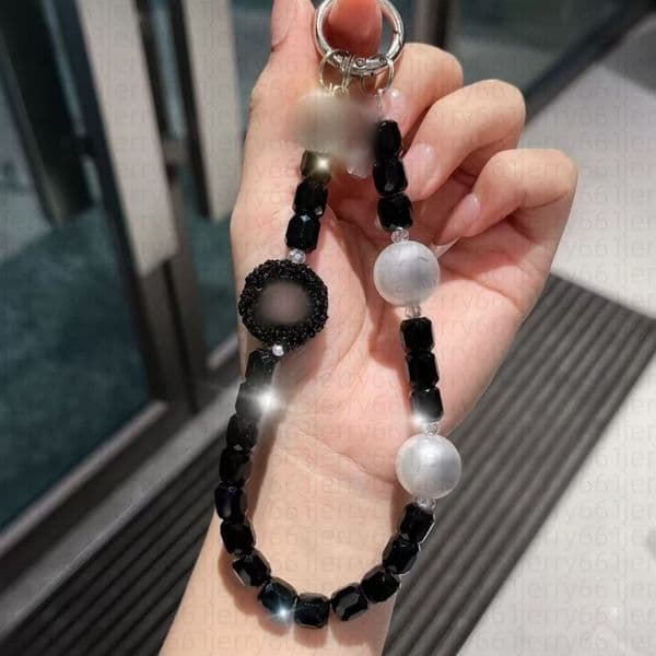 100 Pcs High-end Crystal Beads Handbag Chain Wrist Pendant Strap Clip Piece Mobile Phone Case Keychain Bag Pendant Accessory