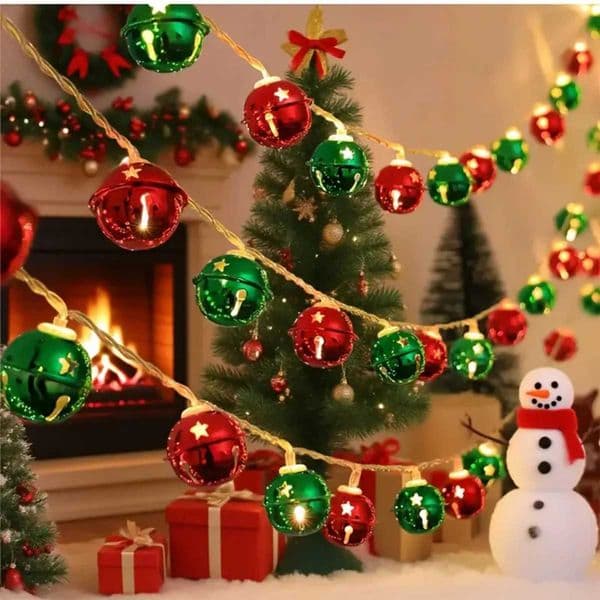 1pc 102030 LED Christmas Bell String Lights Battery Powered Fairy Light Suitable For Wedding Birthday Christmas Holiday DecorXJ251022