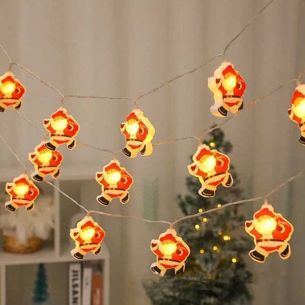 Christmas Santa Claus String Lights For Room Indoor Battery and USB Powered Holiday Window Ornaments Lights Outdoor Decor 611XJ251022