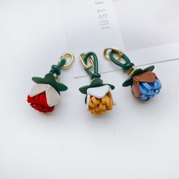 miu series kangaroo shoes martin boots with bag accessories flower mini leather tassel ball car keychain pendant