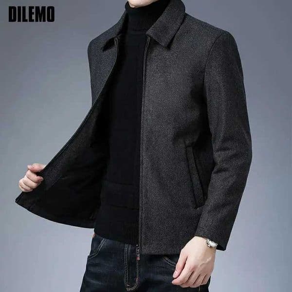 DILEMO Mens Coat Stuff Jackets New Brand Casual Fashion Lapel Autumn Winter 2025 Men Clothing Fashion Solid High Quality ClassicT251022