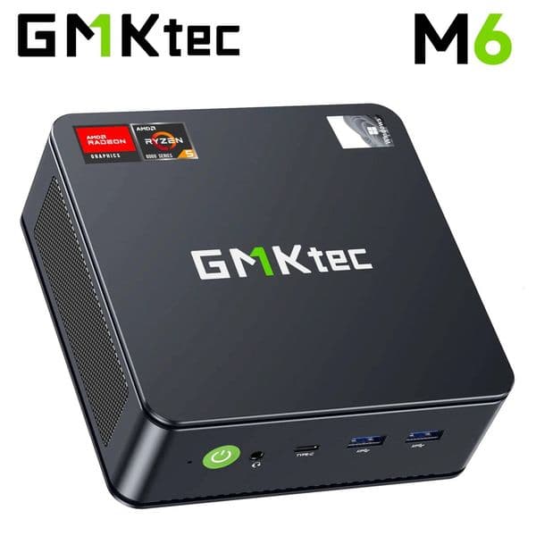 GMKtec M6 AMD Ryzen 5 6600H Mini PC DDR5 M2 SSD Win11 Pro WiFi 6E BT52 25G LAN Desktop Gaming Office Computer