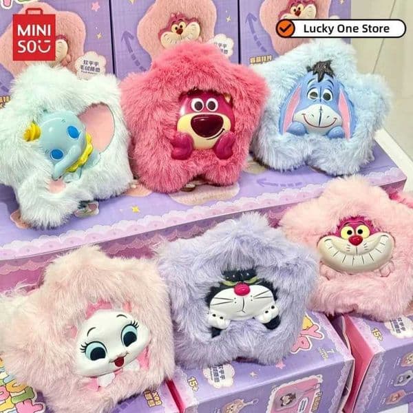 Miniso Hairy Season Series Blind Box Toy Lotso Aristocats Dumbo Anime Figure Doll Pendant Trendy Collectible Gift for Girls Y260528
