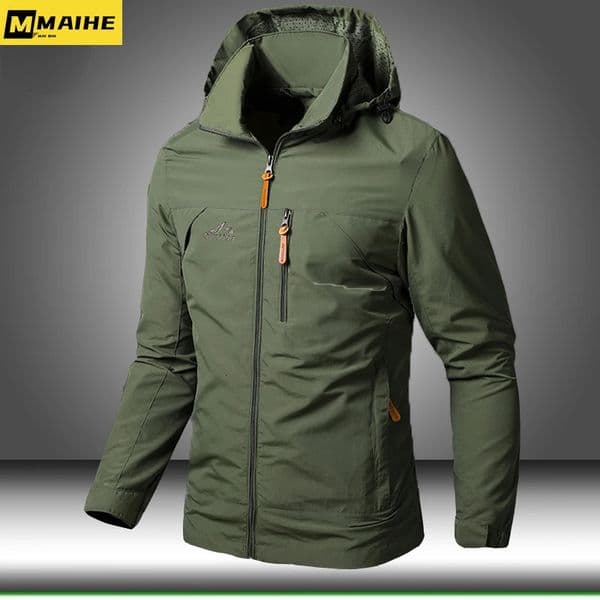 Mens Windbreaker Jackets Waterproof Military Hooded Coat Male Combat Men Autumn Outdoor Hiking Biking Bomber Outwear 251022