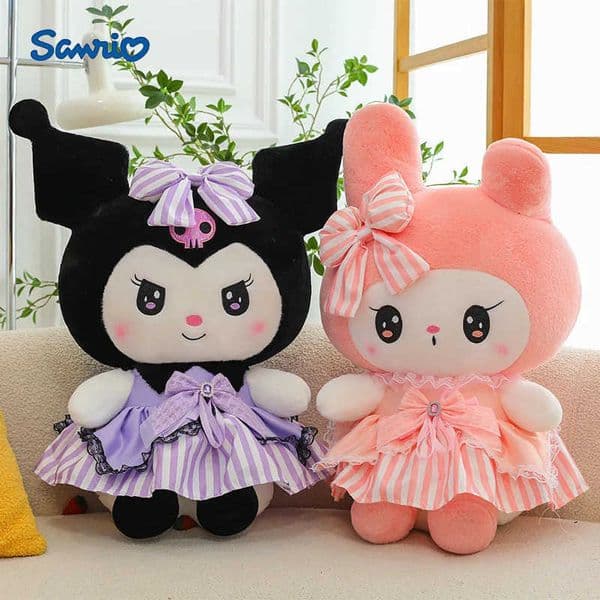Sanrio 35cm Hello Kitty Kawaii Rose My Melody Anime Stuffed Animals Plush Doll Soft Toy Girl Children Birthday Christmas Gift L251023
