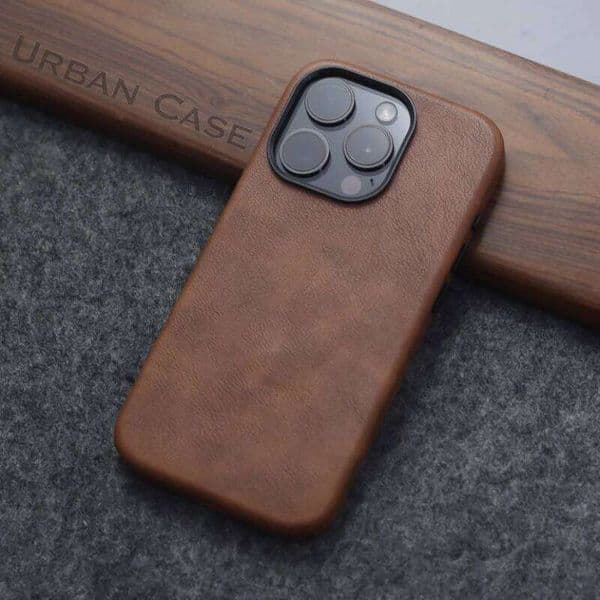 Retro Crazy Horse Magsafe For Iphone 17 Pro 16Pro Max 15 14 13 12 Simple Leather Texture Magnetic Phone Case Iphone 17 case