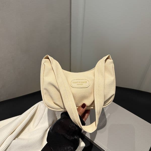 Casual Solid Color Underarm Stylish Versatile Bag Crossbody Single-shoulder Bag Simple Daily Handbag