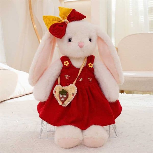Cartoon Cute Skirt Hanging Ear Rabbit Plush Toy Running Rabbit Baby Sleeping Doll Birthday GiftIdeal Sleep Companion for Little Ones