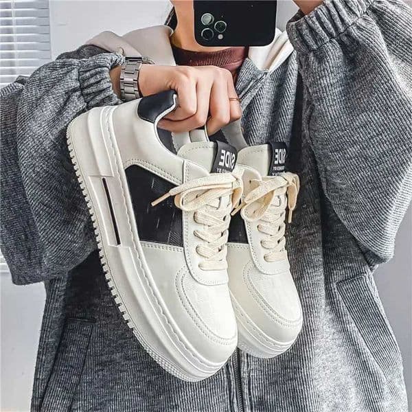 Leather Men Casual Shoes Outdoor Breathable Man Walking Running Shoes Lightweight Comfortable White Sneakers Tennis Sport Shoes Z251022