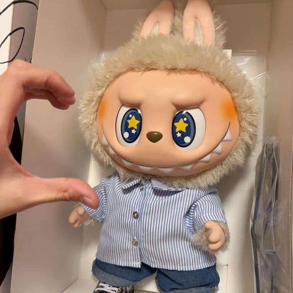 Big LABUBU 40Cm Flip With Me Action Figure Hot Sale Vinyl Face Doll PVC Desktop Toy For Birthday Gift Pop