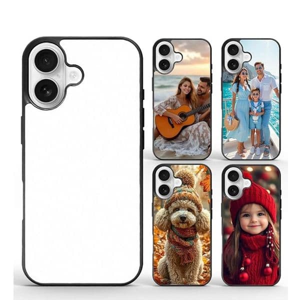 Sublimation 2D Phone With Aluminum Plate Blanks Heat Transfer DIY Printing Cellphone Case Soft TPU Hard PC Protective Cover For iPhone 17 16 15 14 13 Pro Max