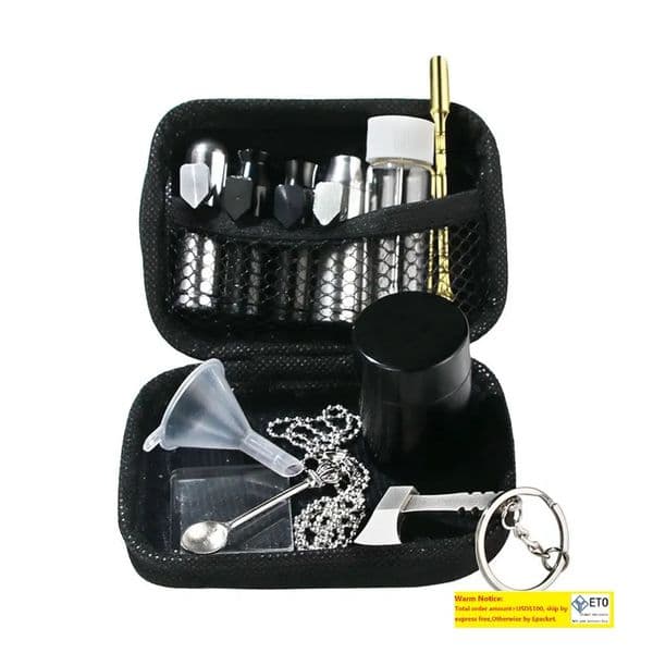 Metal Snuff Bottle Set Tobacco Smoking Accessories 11-piece Smoking Storage Kit Portable Smoking Set LL