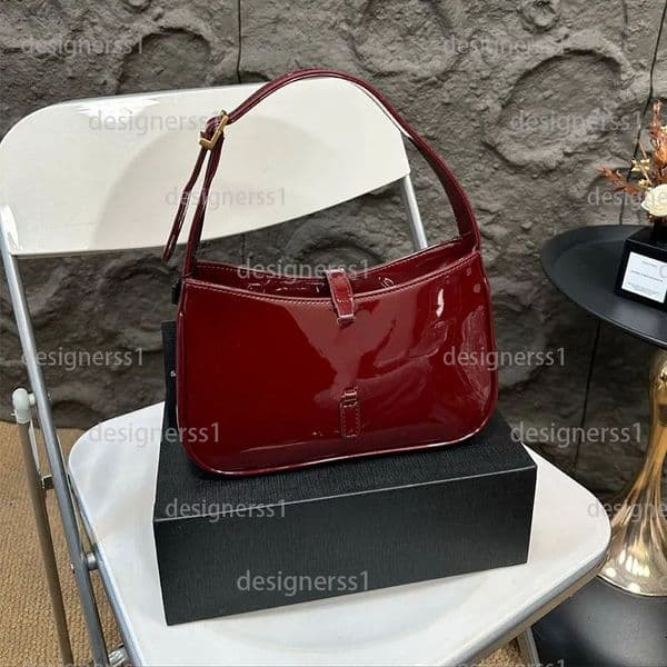Designer Bag Women Handbag Hobo Fashion Underarm Patent Leather Designer Bag Crocodile Clutch Wallet Black Cherry Red Shoulder Bag
