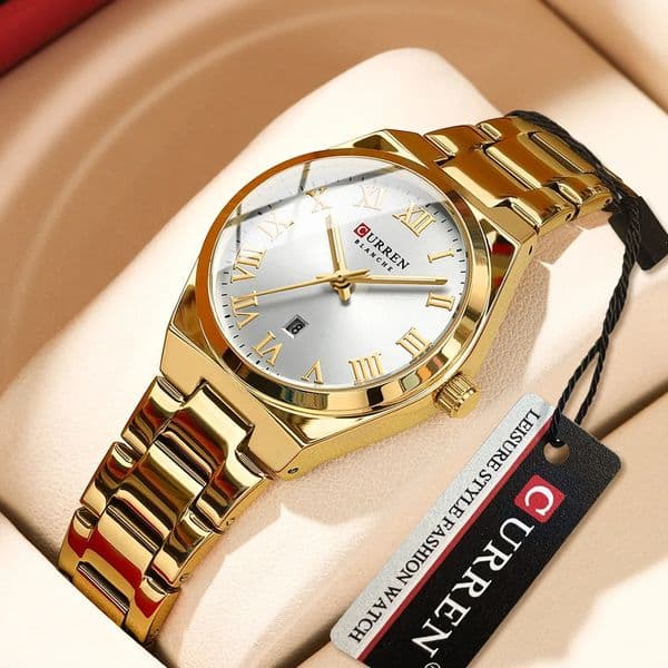 CURREN Women Watches Fashion Gold Stainless Stain Steel Ladies Watch Waterproof Quarzt Wristwatch Romatic Girlfriend Gift 251021